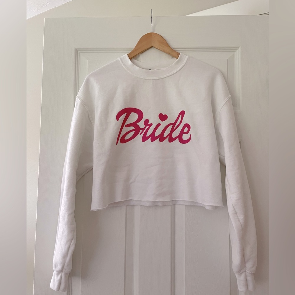 Barbie bride crop white sweater